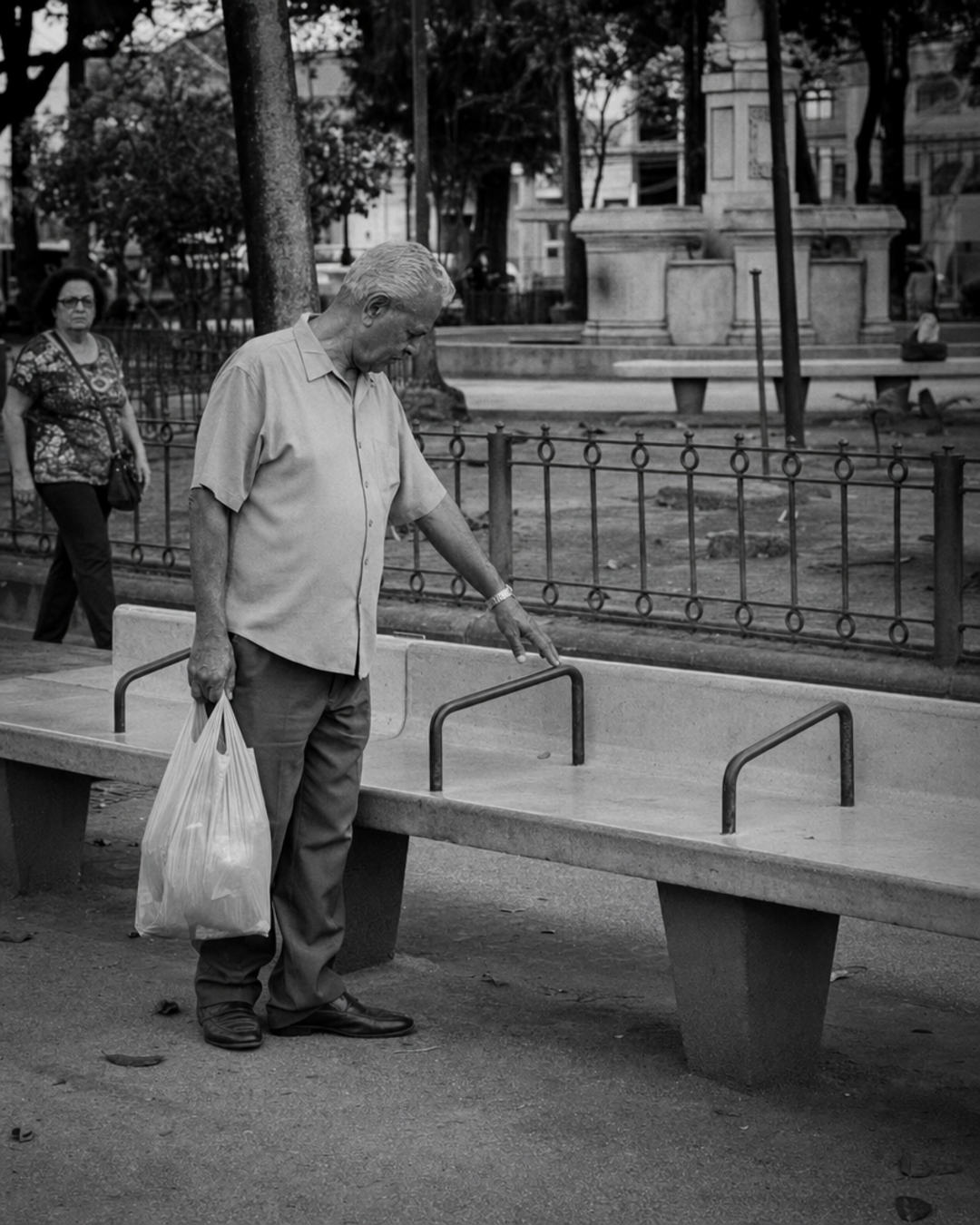Banco que não aceita descanso