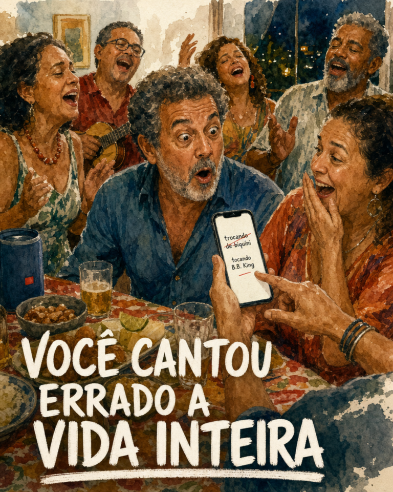 Amigos descobrindo a letra certa