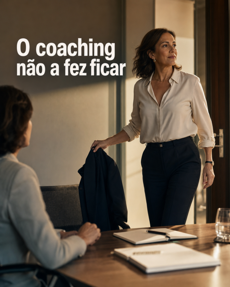Executiva fecha caderno e decide partir após sessão de coaching
