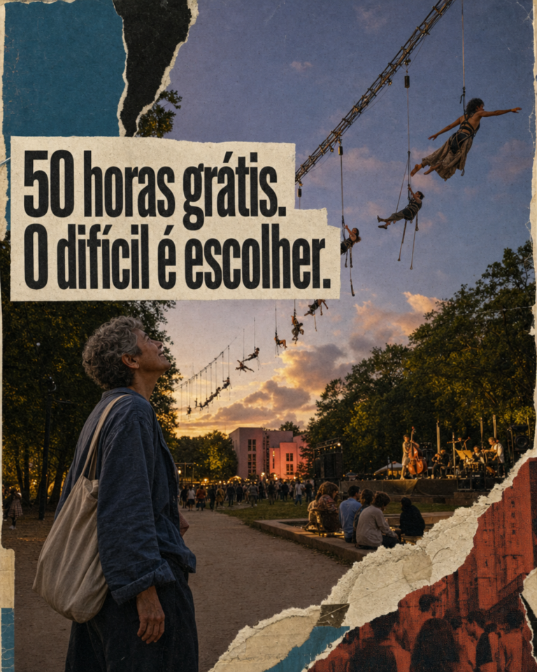 Público curtindo arte ao ar livre