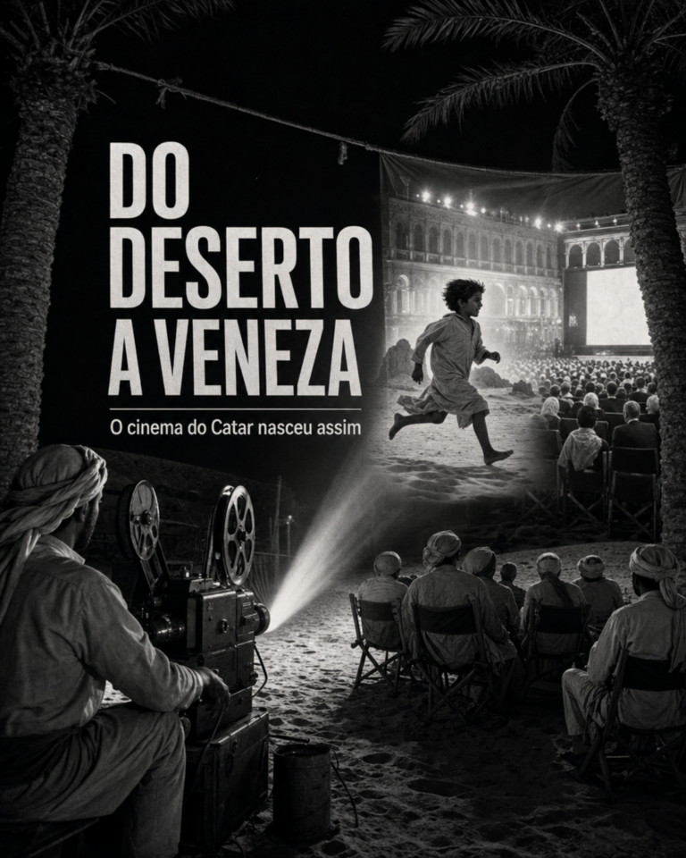 Tela ao ar livre no deserto catariano