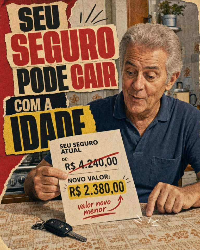 Idoso analisando apólice de seguro