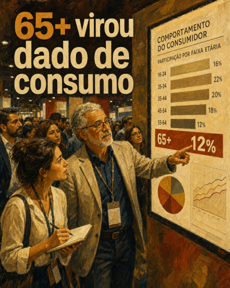 Adultos 50+ explorando inovações do varejo