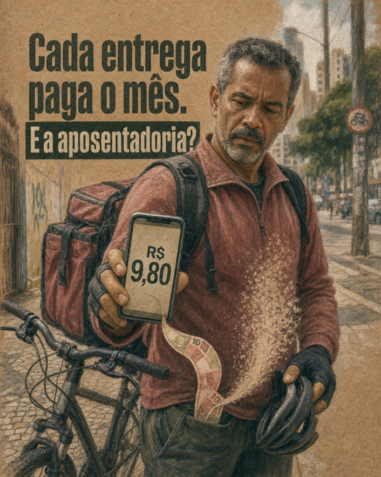 Entregador verifica aposentadoria