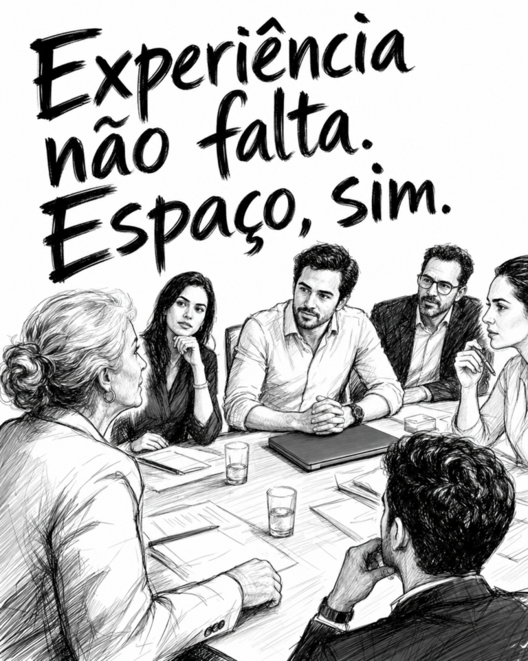 Gerente inclui colaborador sênior na apresentação