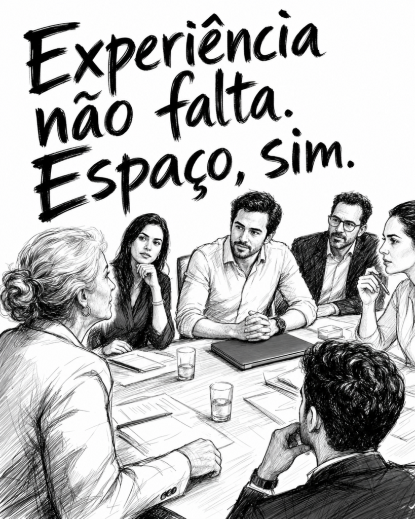 Gerente inclui colaborador sênior na apresentação